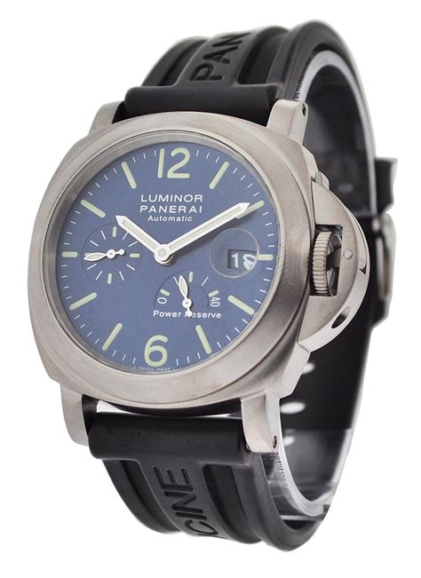 Panerai PAM 93 Luminor Power Reserve Blue Dial Titanium 